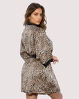 Leopard Satin Robe