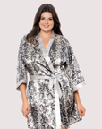 Snake Satin Robe Curvy Fit