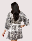 Snake Satin Robe Curvy Fit