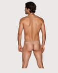 Back view of the Luné d’Or Mirage Men’s G-String in iridescent leopard, showing the thin string back.