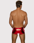 Back view of the Luné d’Or L’Essentiel Men’s Sculpted Short in red, showing the sculpted seat.