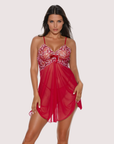 Mia Embroidered Babydoll Set