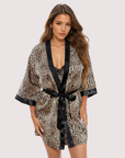Leopard Satin Robe