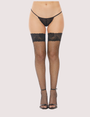 Noir Crystal Fishnet Thigh-High Stockings