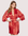 Satin Kimono Robe in Red