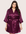 Satin Kimono Robe Curvy Fit in Burgundy