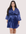 Satin Kimono Robe Curvy Fit in Navy