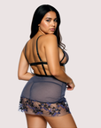 Midnight Bloom Cutout Chemise Curvy Fit in Blue